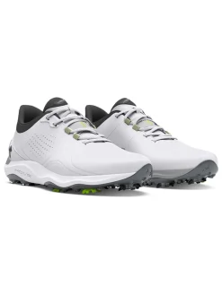 Under Armour HOVR Drive Pro Golf Shoes - White/Metallic Gun Metal
