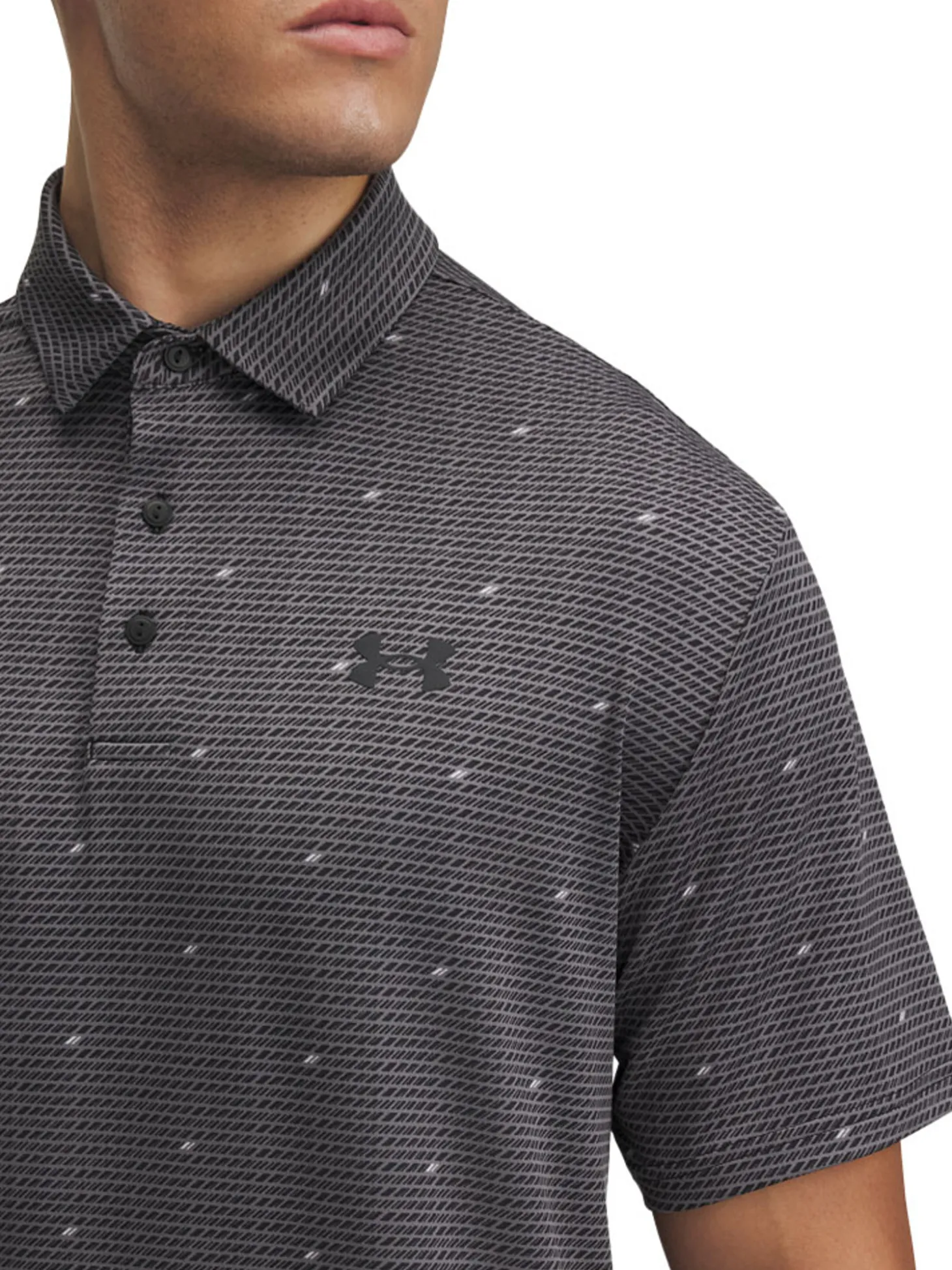 Under Armour Playoff 3.0 Printed Polo - Castlerock/Black