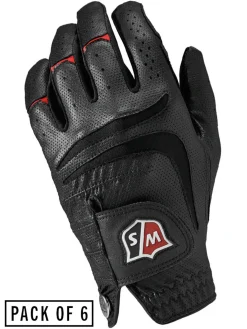 Wilson Staff Grip Plus Golf Glove - 6 Pack